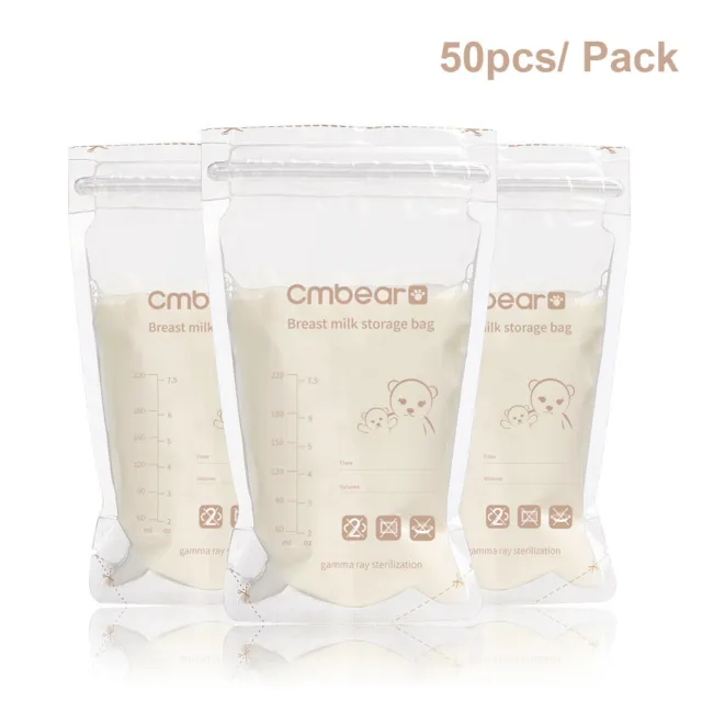 Cmbear Breastmilk Storage Bags  Milk Storing Bags 220ml/ 7.5oz I2K0