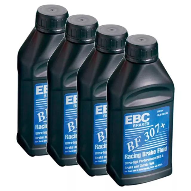 Liquide de frein de course EBC freins - moto 4 x 500 ml à base de glycol