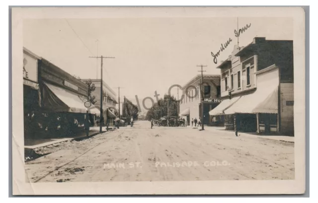 RPPC Main Street View PALISADE CO Colorado Vintage Real Photo Postcard