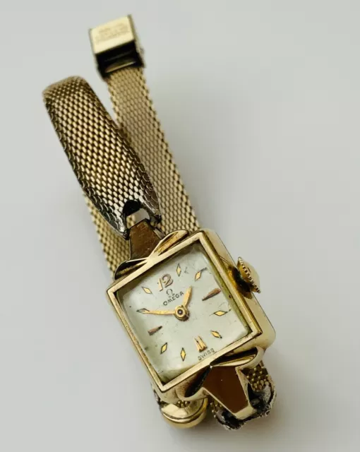 OMEGA orologio cocktail wristwatch donna lady 10k gold vintage