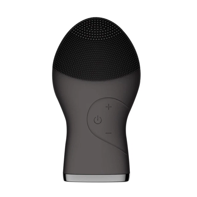 Cepillo limpiador facial eléctrico de silicona para hombre 5 modos (negro)