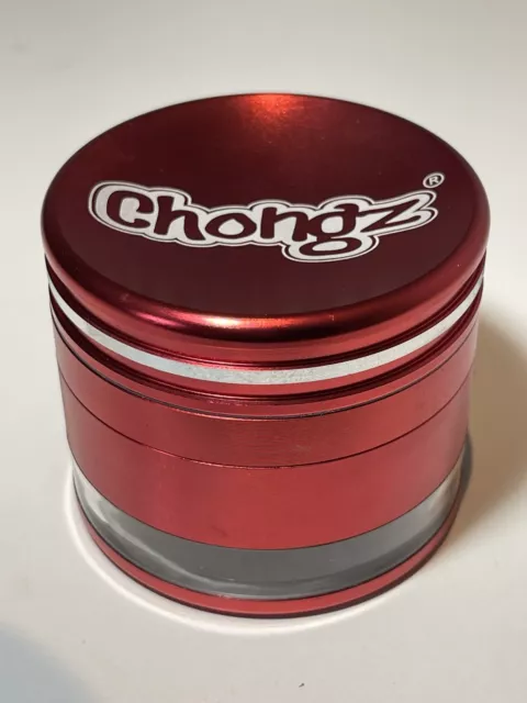 Chongz "Deep Dish" 60mm 4 Part Metal Herb Grinder Sifter Accessory FREE SHIPPING