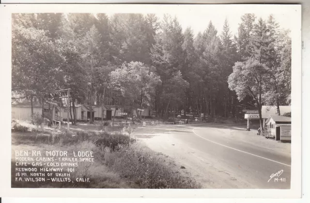 RPPC Willits CA Auto Camp Gas Mendocino CO Redwood Hwy Photo nr Ukiah Fort Bragg