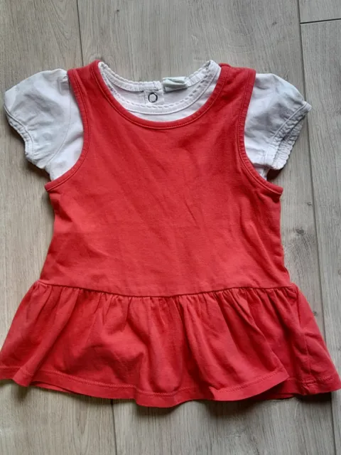 3 teiliges Baby Mädchen Sommer Set Kleid und T-Shirt von H&M Gr. 62 + Zugabe