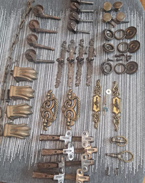 35+ Pieces Of Old Antique Collection Of Hardware Lot