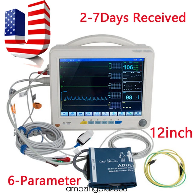 Carejoy 12inch Portable Vital Sign Patient Monitor 6-Parameters ICU/CCU Monitor