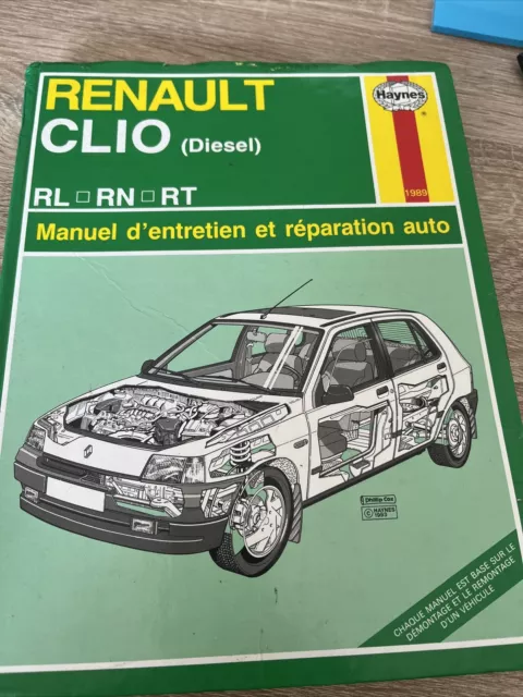 revue technique MANUEL HAYNES RENAULT CLIO 1 1.9D RL RN RT DIESEL