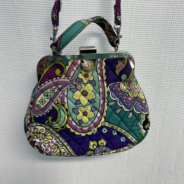 Vera Bradley Purple Paisley Mini Cottagecore Crossbody Bag