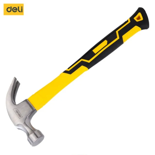Claw Hammer Rubber Grip Handle Steel GRIP Nail Remover Carpenter Mallet Tools