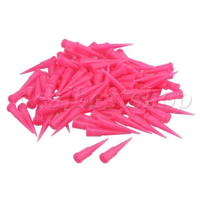 100 Pcs Pink 20 Gauge Dispensing Pin Tapered Tip TT   Glue Liquid