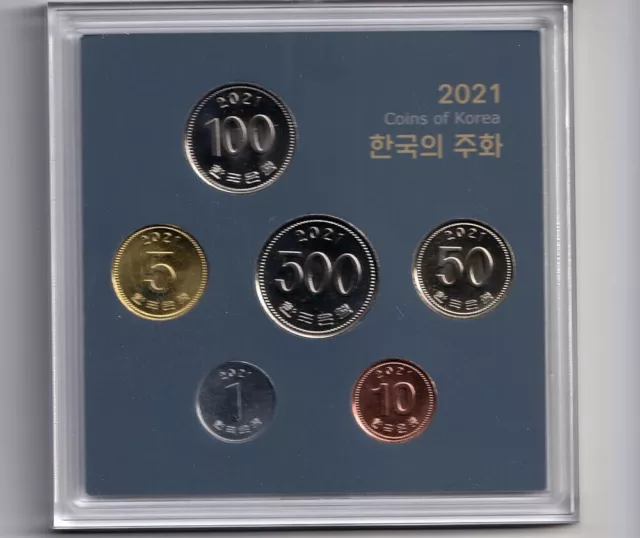 KOREA 2021 Mint Set , 6 coins