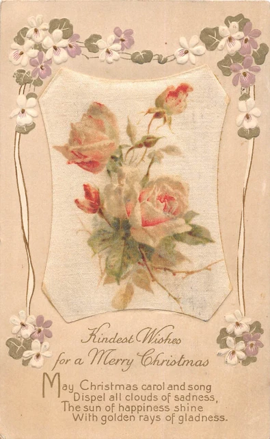 CPA Fantaisie Art Nouveau – Motif Floral, Noir Et Blanc, Vintage France