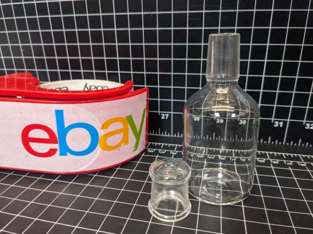 Corning Pyrex Chemical Bottle 100ml female stopper flask lab glass apothecary