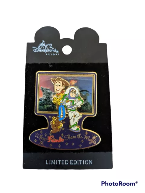 Disney Where Friends Share the Magic Toy Story Buzz Lightyear Woody Pin LE 2500