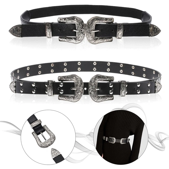 Donna Nero Vita Cintura Moda Cinture Regolabile Cintura Boho Donne Ragazze