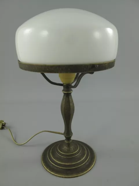 Tischlampe Pilz Lampe Jugendstil Antik Bankerlampe Schreibtischlampe Messing