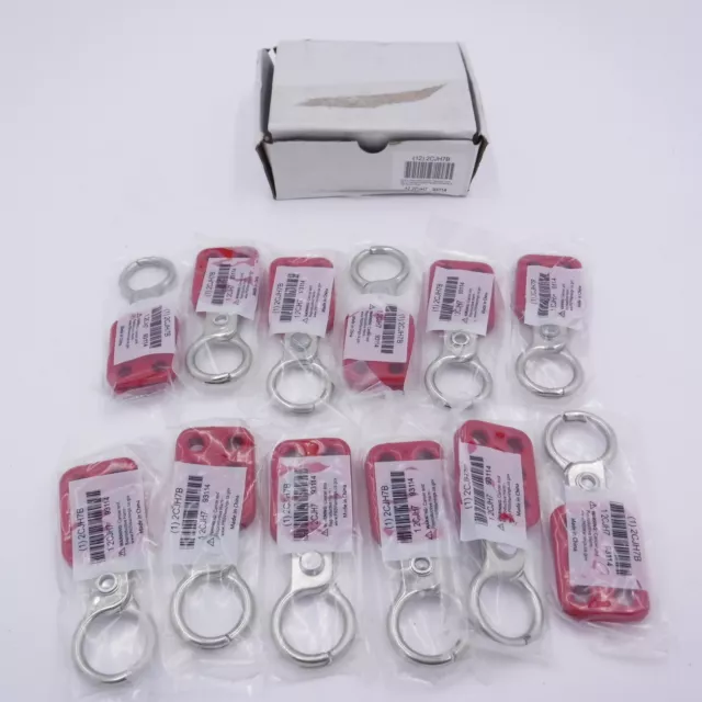 Lot Of 12 Grainger Condor 2CJH7B Snap-On Lockout Hasp, Aluminum