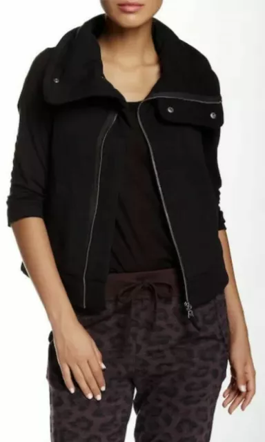 Splendid Bridger Quilted Moto Zip Black Vest Size XS MSRP: $168.00