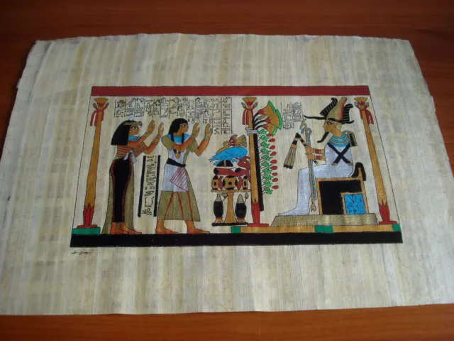 Ägypten Gemälde ägyptische Malerei auf Papyrus handgemalt Aquarell NEU