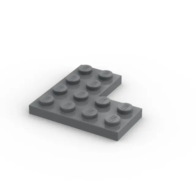 Lego 10x Platte Ecke 4x4 plate corner 2639 dunkelgrau dark bluish gray
