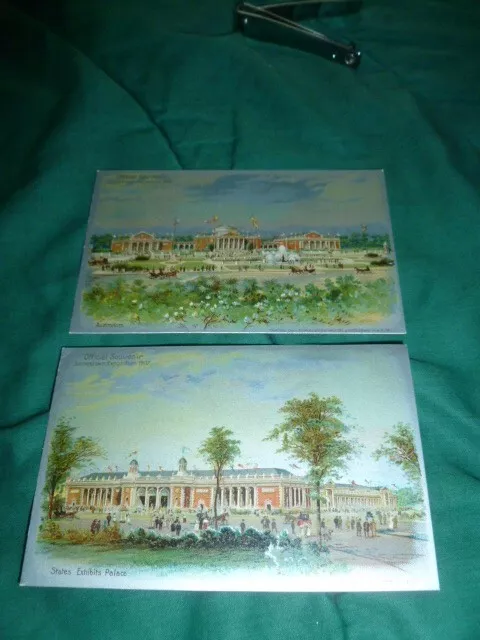 Vintage 1907 Pair Of Unused Jamestown Exposition Beautiful Images Hard To Find