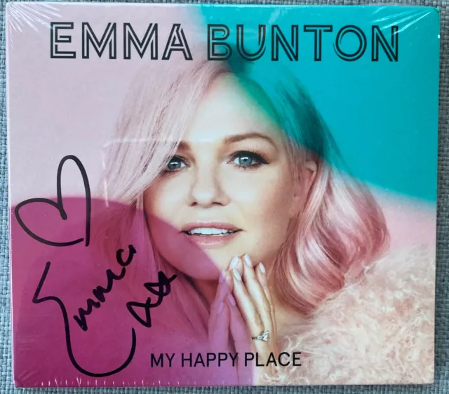 Baby Spice Emma Bunton Signed My Happy Place CD Cover - Authentic, Spice Girls