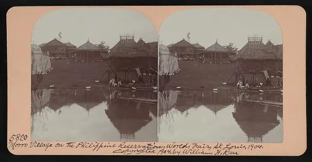 Morro village on the Philippine Reservation, World's Fair, St. Louis, 1904