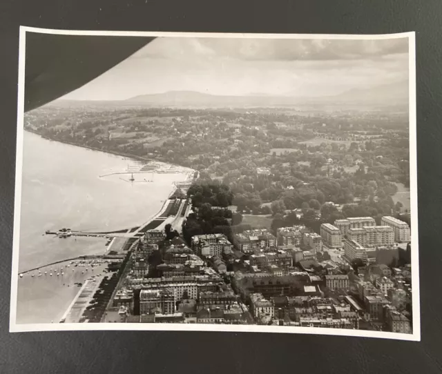 Org.  großes Foto - Zeppelin LZ 129 Aufnahme von Bord - Stadt am Bodensee