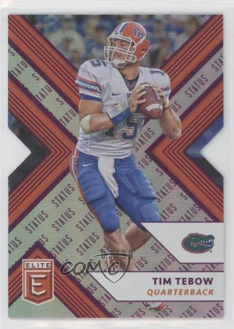 2018 Panini Elite Draft Picks Status Purple Die-Cut /99 Tim Tebow #92