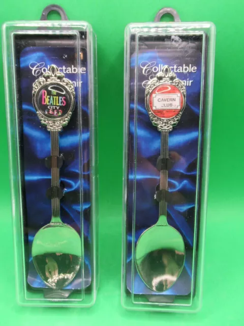 2x New The Beatles + Cavern Club Liverpool Collectable Souvenir Teaspoons