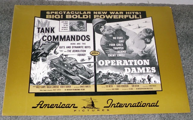 Tank Commandos OPERATION DAMES/TANK COMMANDOS press KOREAN WAR original AIP movie ...