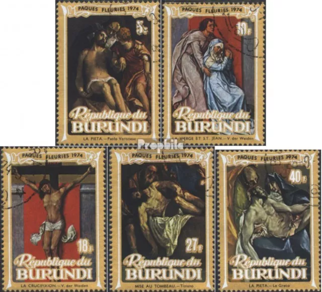 Burundi 1029A-1033A (edición completa) usado 1974 semana santa: pinturas