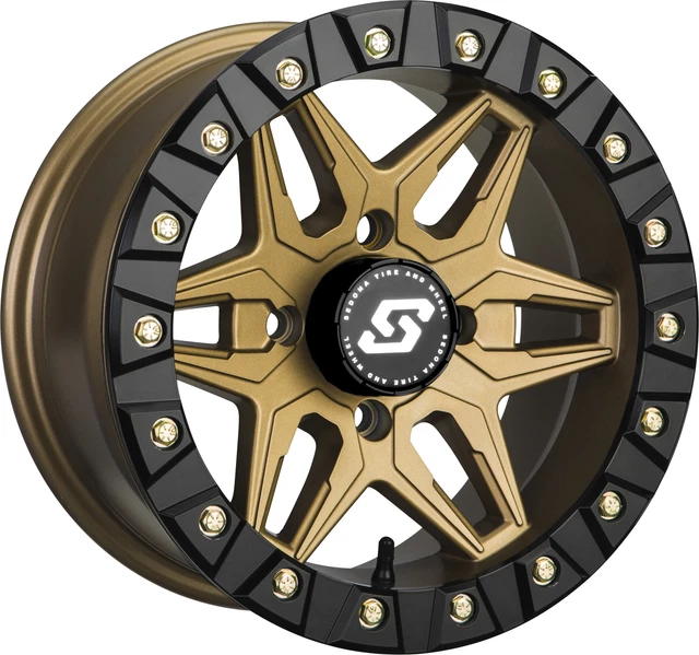 SEDONA SPLIT 6 BRNZ BDLK 14X7 4/110 5 +2 2006-2013 KAWASAKI KVF 650 Brute Force