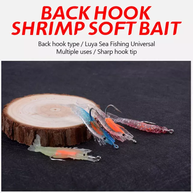 Luya Bait Pack Lead Fish With Hook Soft Shrimp Soft Bait Night Light Fish Bait