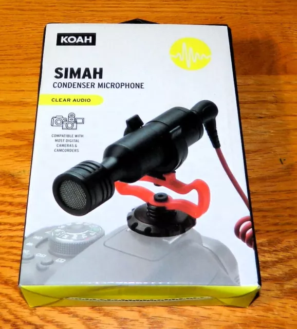 Koah Simah Condenser Microphone For Most Digital Camera & Camcorder New Sealed