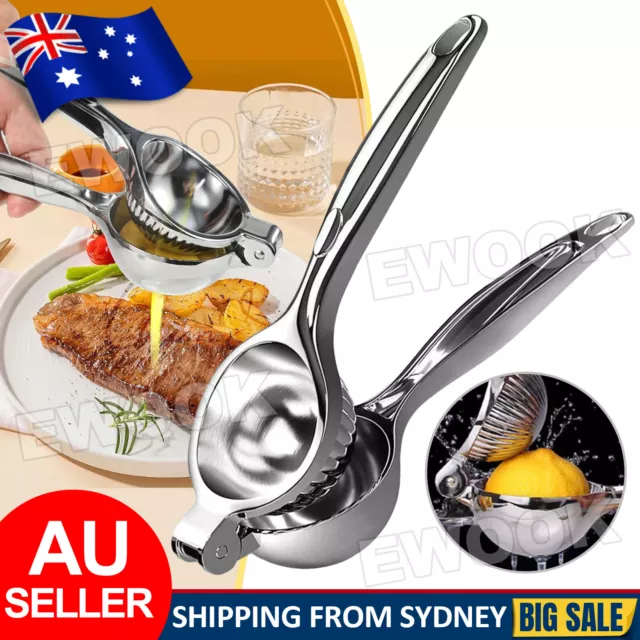 Stainless Steel Manual Hand Press Lemon Squeezer Fruit Orange Citrus Juice ToolA