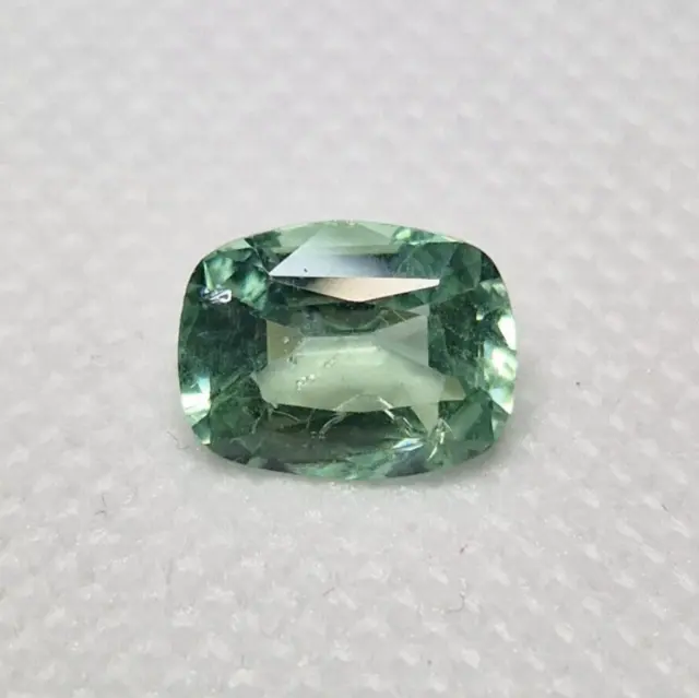 3.5ct Green Apatite, Rectangular Faceted, 10.9mm x 8.3mm x 5.5mm