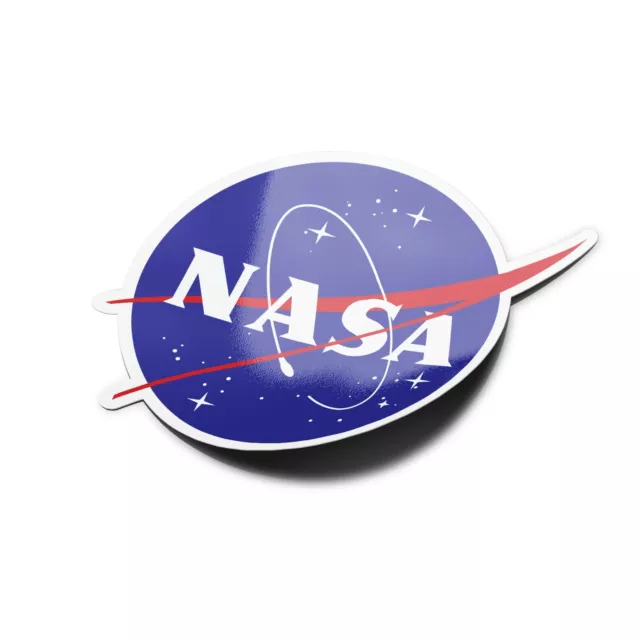 AUTOCOLLANTS STICKERS NASA logo National Aeronautics Space vinyle (10x8cm) 2