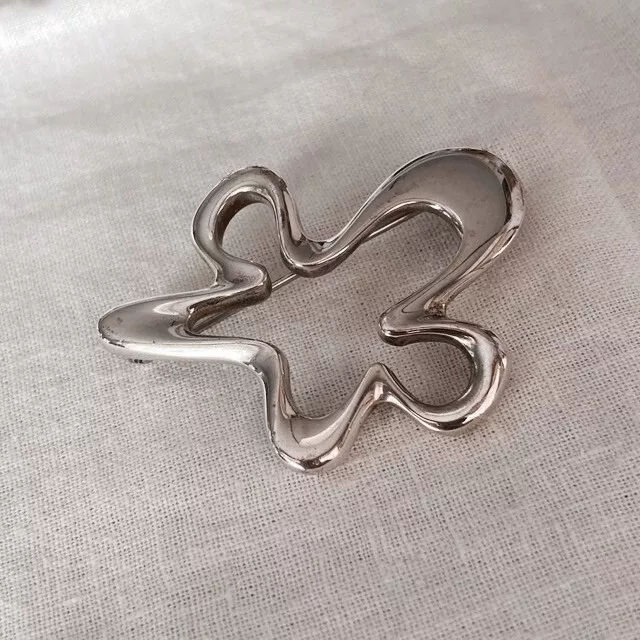 Georg Jensen Splash Brooch, Sterling 925, 321 Henning Koppel Pin