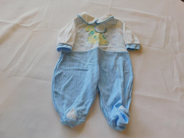 Unbranded Bambino Bambina Bambino Manica Lunga Al Piede Body Taglia 0-3 Mesi Guc