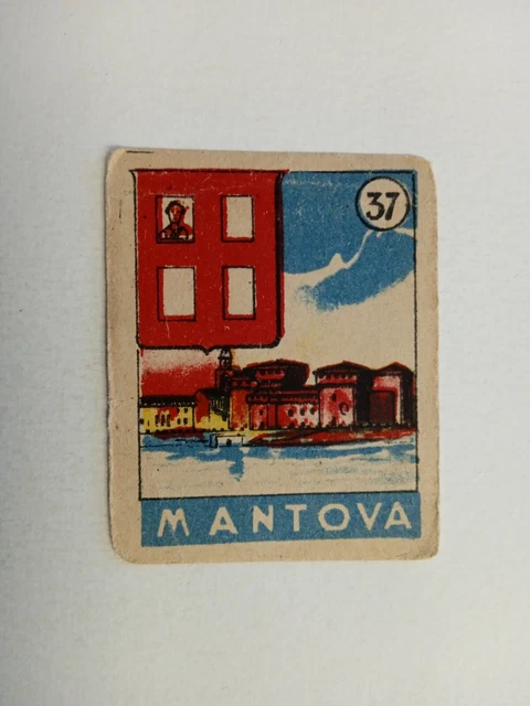 FIGURINA CALCIATORI ED. NANNINA 195051 SCUDETTO MANTOVA n 37 CARTONATA