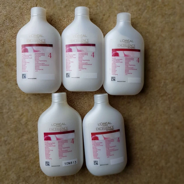 L'OREAL PARIS EXCELLENCE CREME CONDITIONING BALM 5 X 60ml BOTTLES £9.50