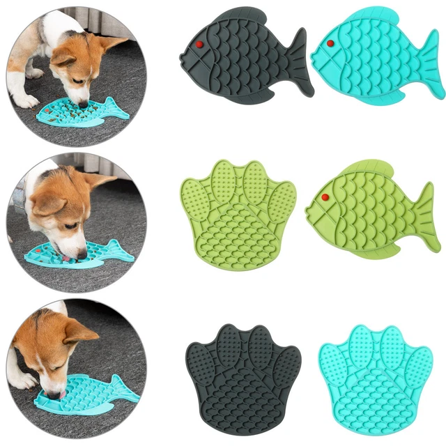 Pet Supplies Silicone Feeding Lick Pad Cat Dispensing Mat Slow Feeder Dog Bowls