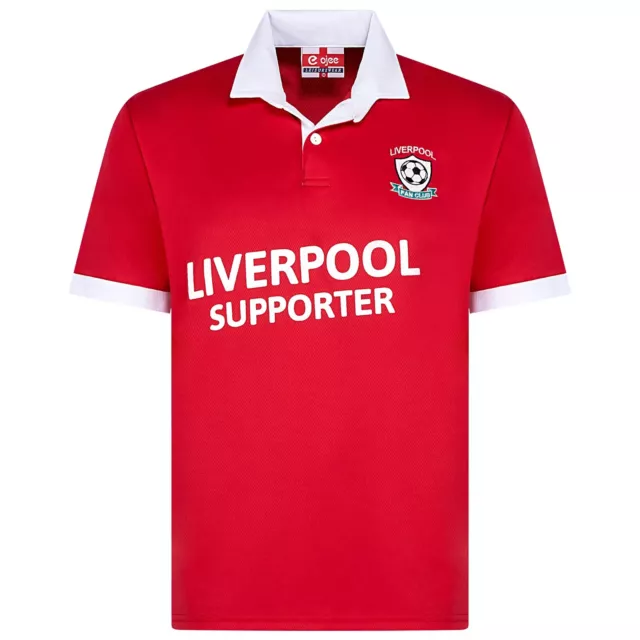 Herren Liverpool Fan Club Fußball Fan Fan kurzärmeliges Poloshirt Retro Shirt