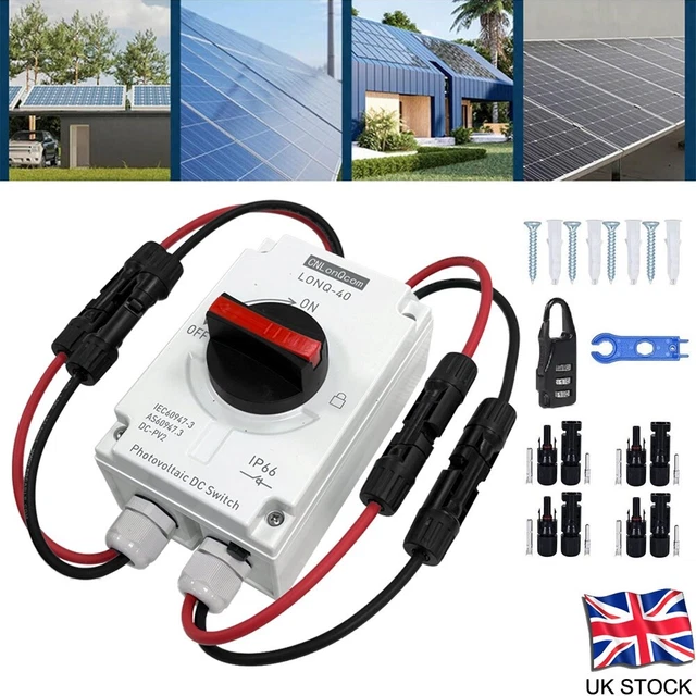 Solar Panel Rst Switch PV ISOLATOR SWITCH IP66 MAX DC1500V Disconnect Circuit Breaker For ...