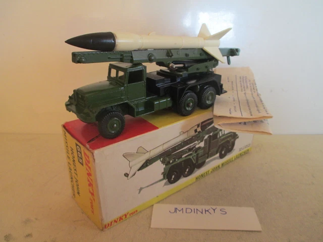 Dinky toys 828 Jeep Porte fusée SS 10 + Boite d'origine Made