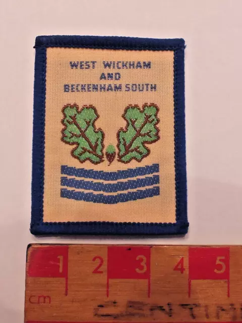 Vintage Boy Scouts West Wickham & Beckenham South District County Area Badge (A)