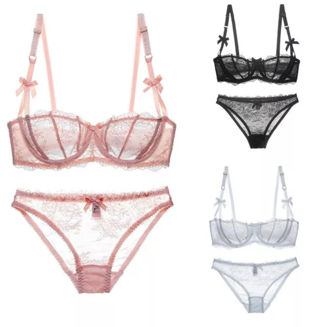 WOMEN BRAS SET Lace Sexy Lingerie Underwire Lift Up Brassiere with Briefs  Gifts £13.19 - PicClick UK