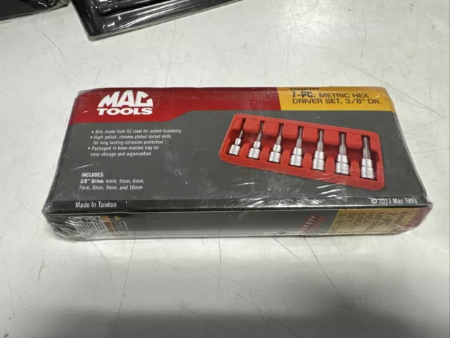 MAC TOOLS SXMA7PT 7-pc 3/8" Drive Metric Hex Driver Set