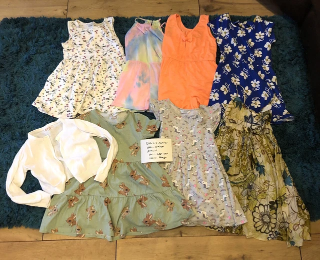 Girls age 6-7 years summer dresses Playsuit bundle cardigan H&M GAP Next matalan